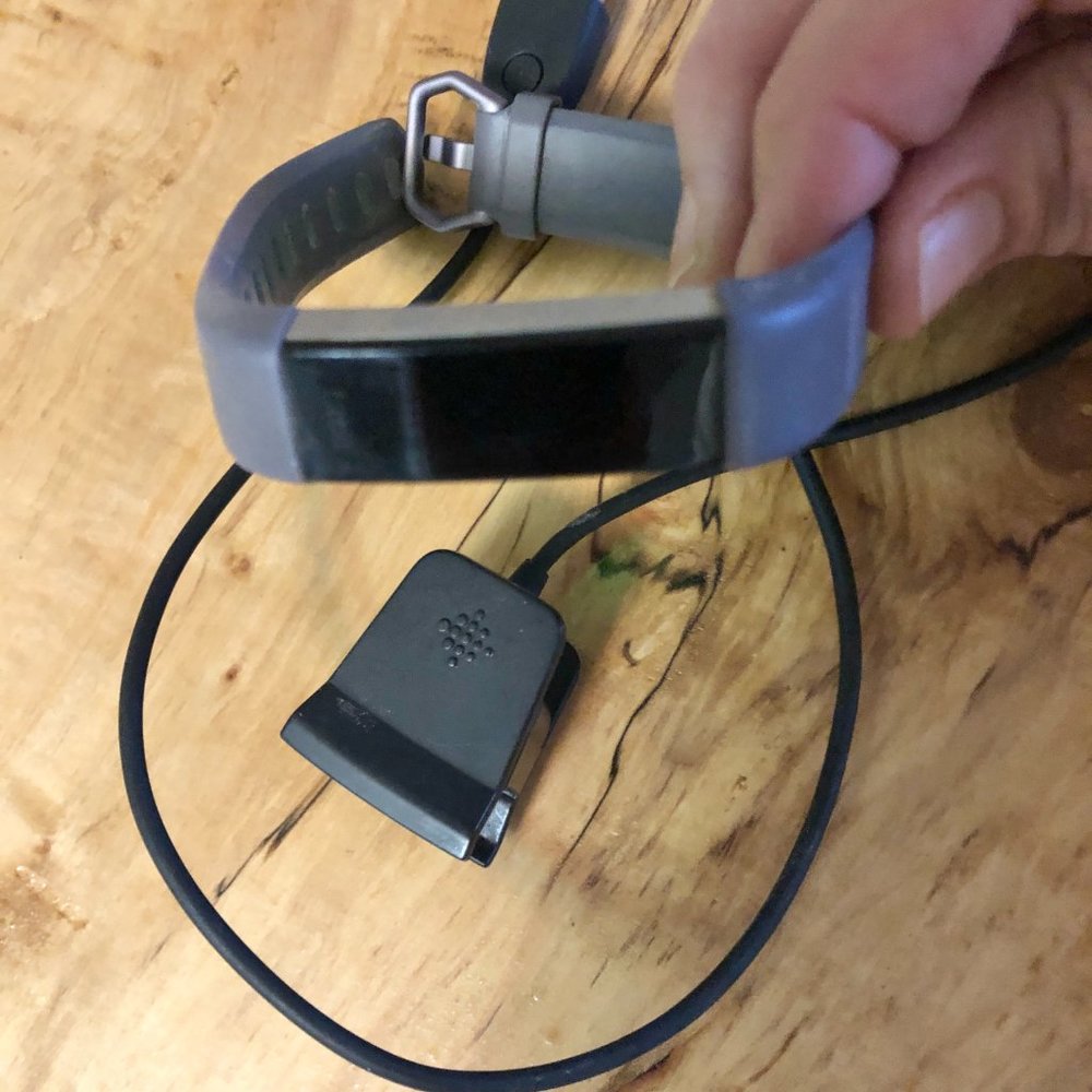 Fitbit with steps, time,  heart rate
